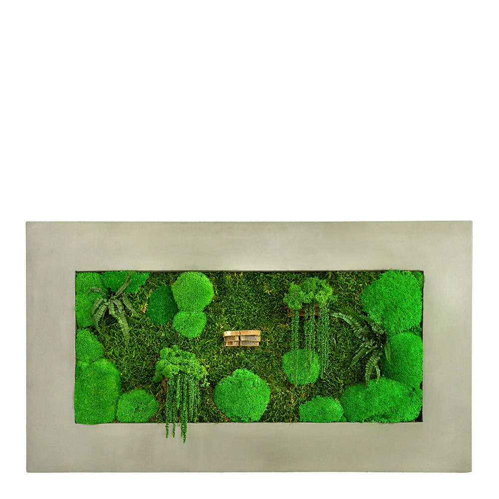 CUSTOMIZED PRESERVED MOSS BIG FRAME (نباتات مجففة في إطار خرساني (حسب الطلب