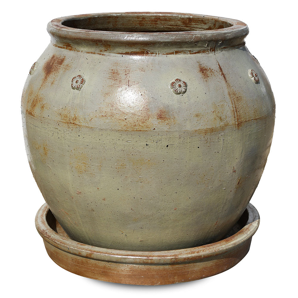MONTFORT ANTIQUE WHITE CERAMIC PLANTER
