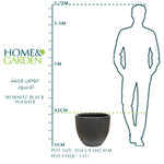 WORNITZ BLACK PLANTER 54 CM - حوض ورنيتز الاسود