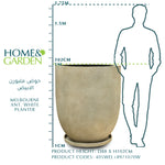 MELBOURNE ANTIQUE WHITE PLANTER - حوض ملبورن الابيض