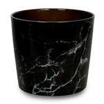 CHICAGO WHITE / BLACK MARBLE PLANTER D18cm - حوض شيكاغو
