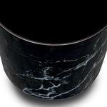CHICAGO WHITE / BLACK MARBLE PLANTER D18cm - حوض شيكاغو