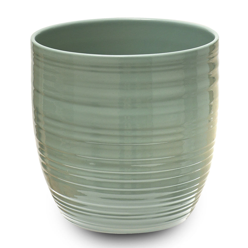 BERGAMO GLACIER BLUE CERAMIC POT