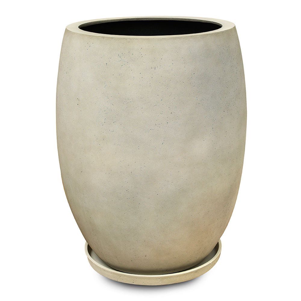 EMERALD FIBER PLANTER NATURAL WHITE - حوض ايميرالد العتيق الأبيض