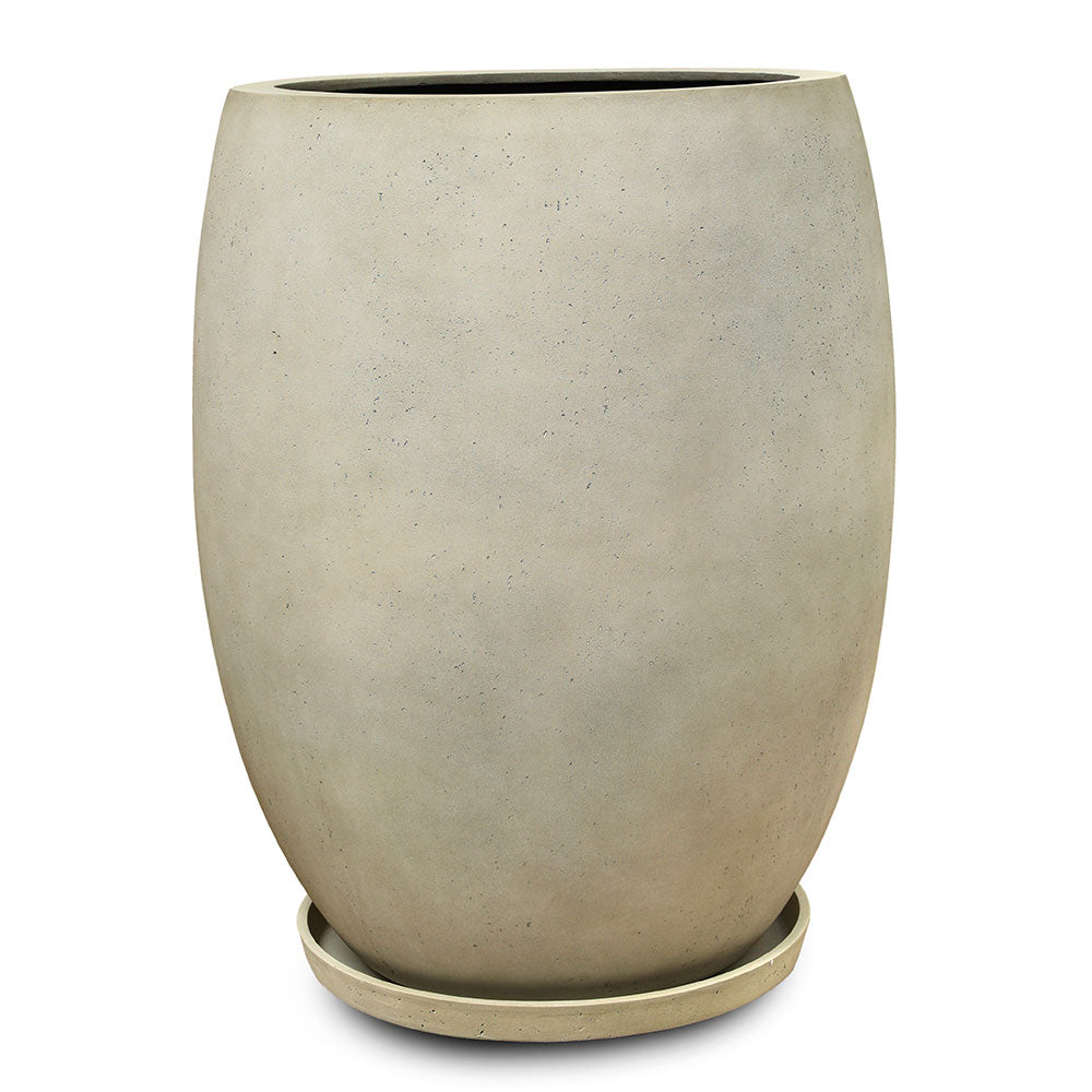 EMERALD FIBER PLANTER NATURAL WHITE - حوض ايميرالد العتيق الأبيض
