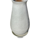 KAMPEN WHITE CERAMIC BOTTLE PLANTER