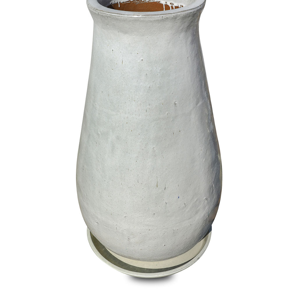 KAMPEN WHITE CERAMIC BOTTLE PLANTER