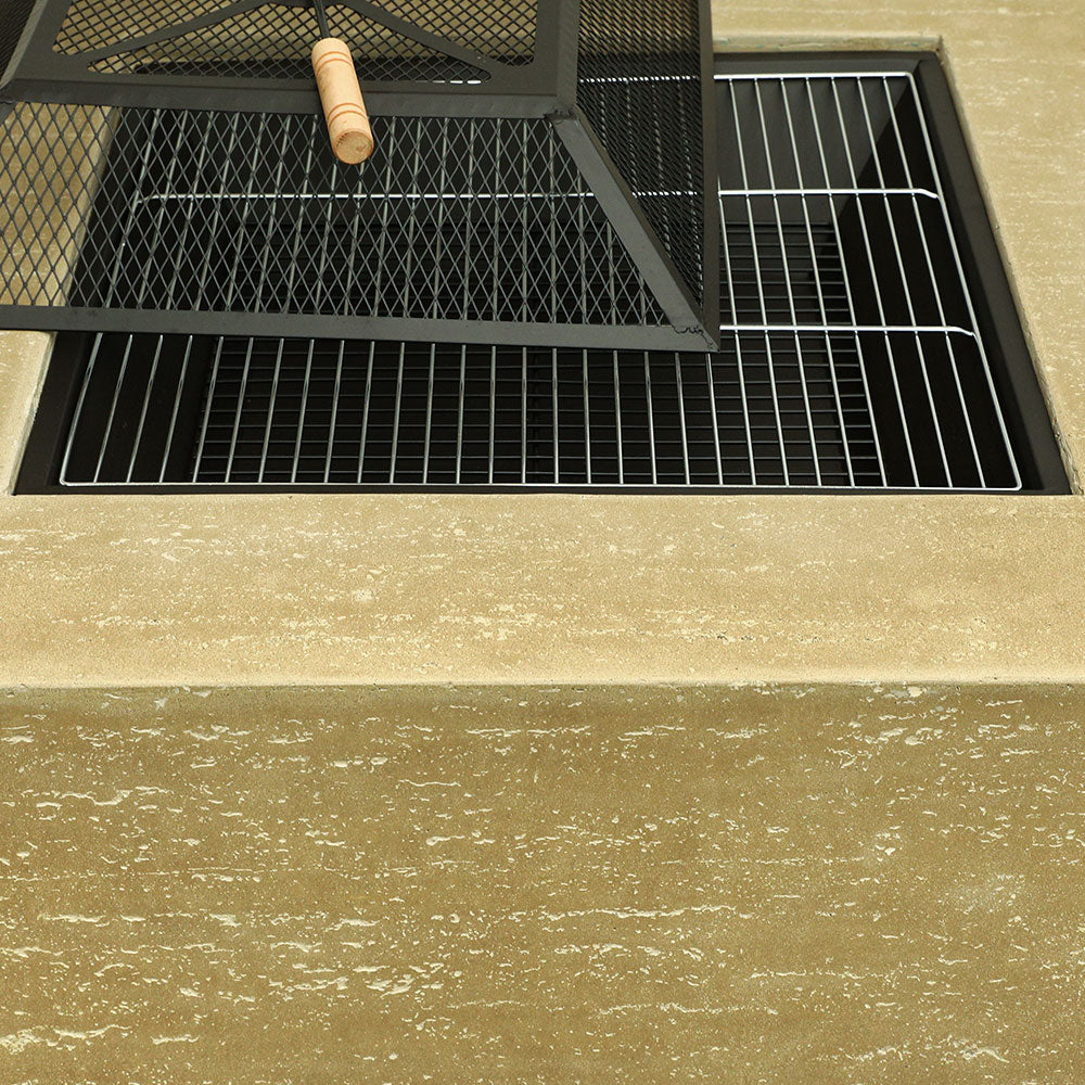 TELFORD BEIGE SQUARE FIRE PIT