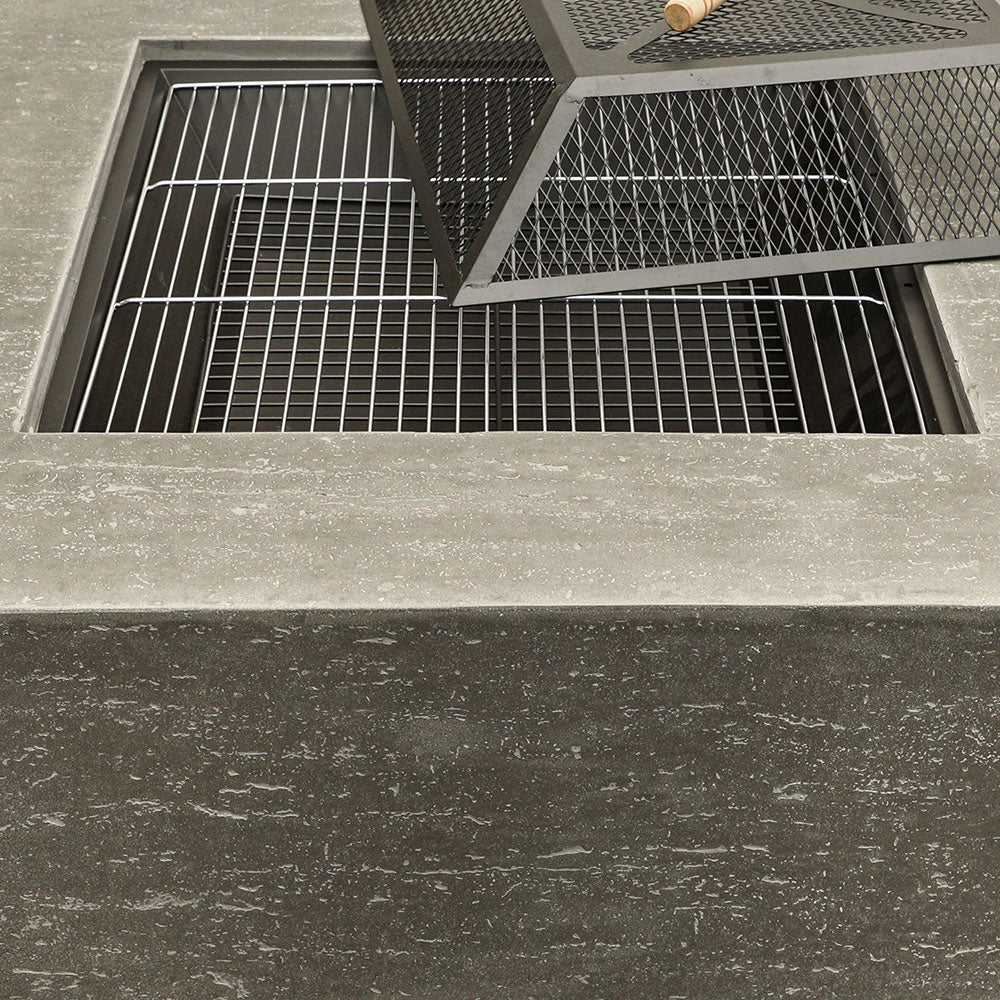 TELFORD GREY SQUARE FIRE PIT
