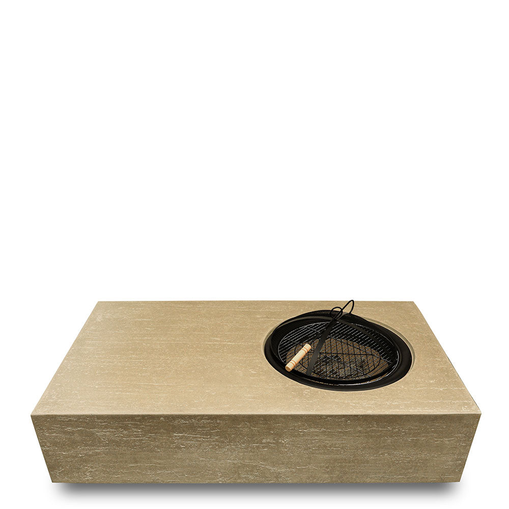 SWINDON BEIGE RECTANGULAR FIRE PIT