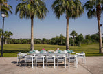 LIMBOURG WHITE VERSATILE DINING SET L-215CM (EXPANDABLE TO 315CM) - طقم طاولة طعام - أبيض