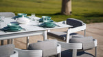 LIMBOURG WHITE VERSATILE DINING SET L-215CM (EXPANDABLE TO 315CM) - طقم طاولة طعام - أبيض