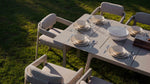LIMBOURG BEIGE VERSATILE DINING SET L-215CM (EXPANDABLE TO 315CM) - طقم طاولة طعام - بيج