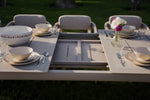 LIMBOURG BEIGE VERSATILE DINING SET L-215CM (EXPANDABLE TO 315CM) - طقم طاولة طعام - بيج