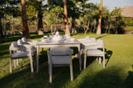 LIMBOURG BEIGE VERSATILE DINING SET L-215CM (EXPANDABLE TO 315CM) - طقم طاولة طعام - بيج