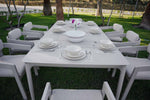 LIMBOURG BEIGE VERSATILE DINING SET L-215CM (EXPANDABLE TO 315CM) - طقم طاولة طعام - بيج