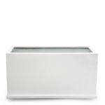 BOLOGNA RECTANGULAR POT WITH PLATE MATTE WHITE حوض بولونيا المستطيل ابيض مع صحن