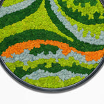 CUSTOMIZED PRESERVED MOSS BIG ROUND FRAME (نباتات مجففة في حوض خرساني (حسب الطلب