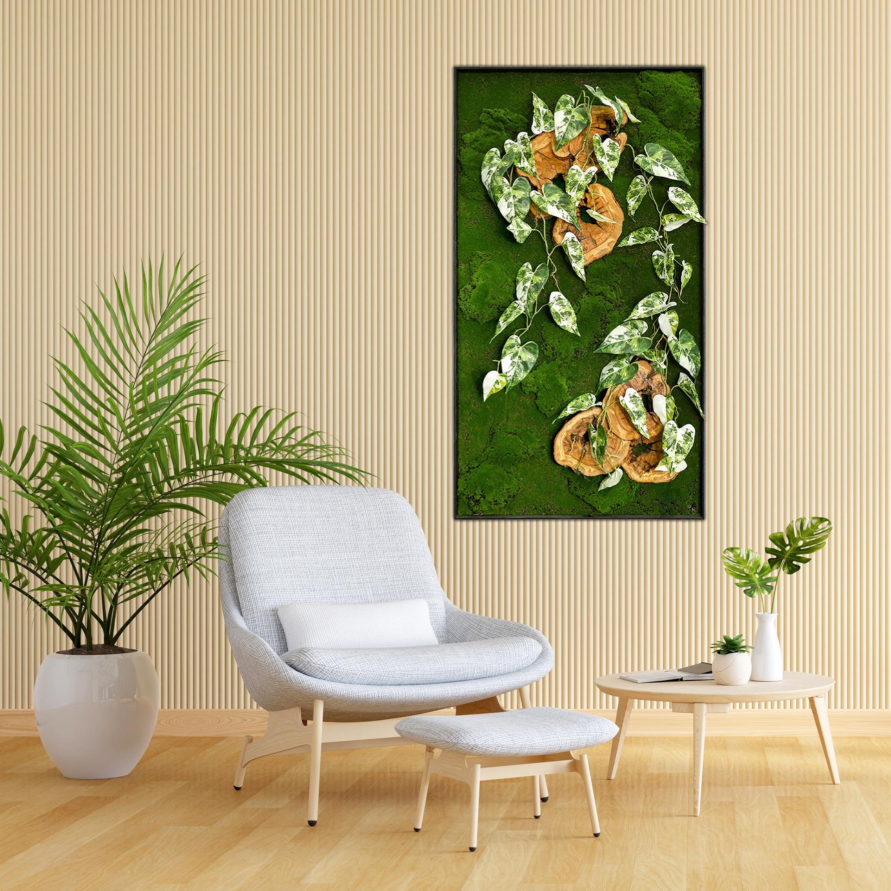 CUSTOMIZED ARTIFICIAL MOSS RECTANGULAR FRAME - DESIGN 4 - إطار مستطيل مصنوع من الطحلب الاصطناعي حسب الطلب - التصميم 4