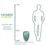 MOTYGINO OCEAN BLUE FLOWER VASE H34CM - مزهرية زهور زجاجية خضراء