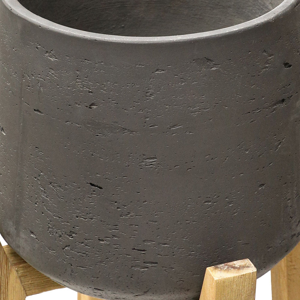 BRESCIA PLANTER, (FEET HIGH) BLACK WASHED