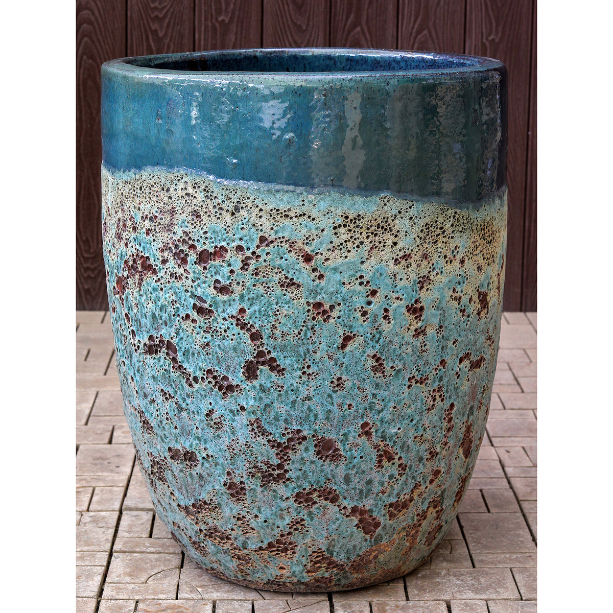 PETROLINA FALLING GREEN MIST ROUND CERAMIC POT