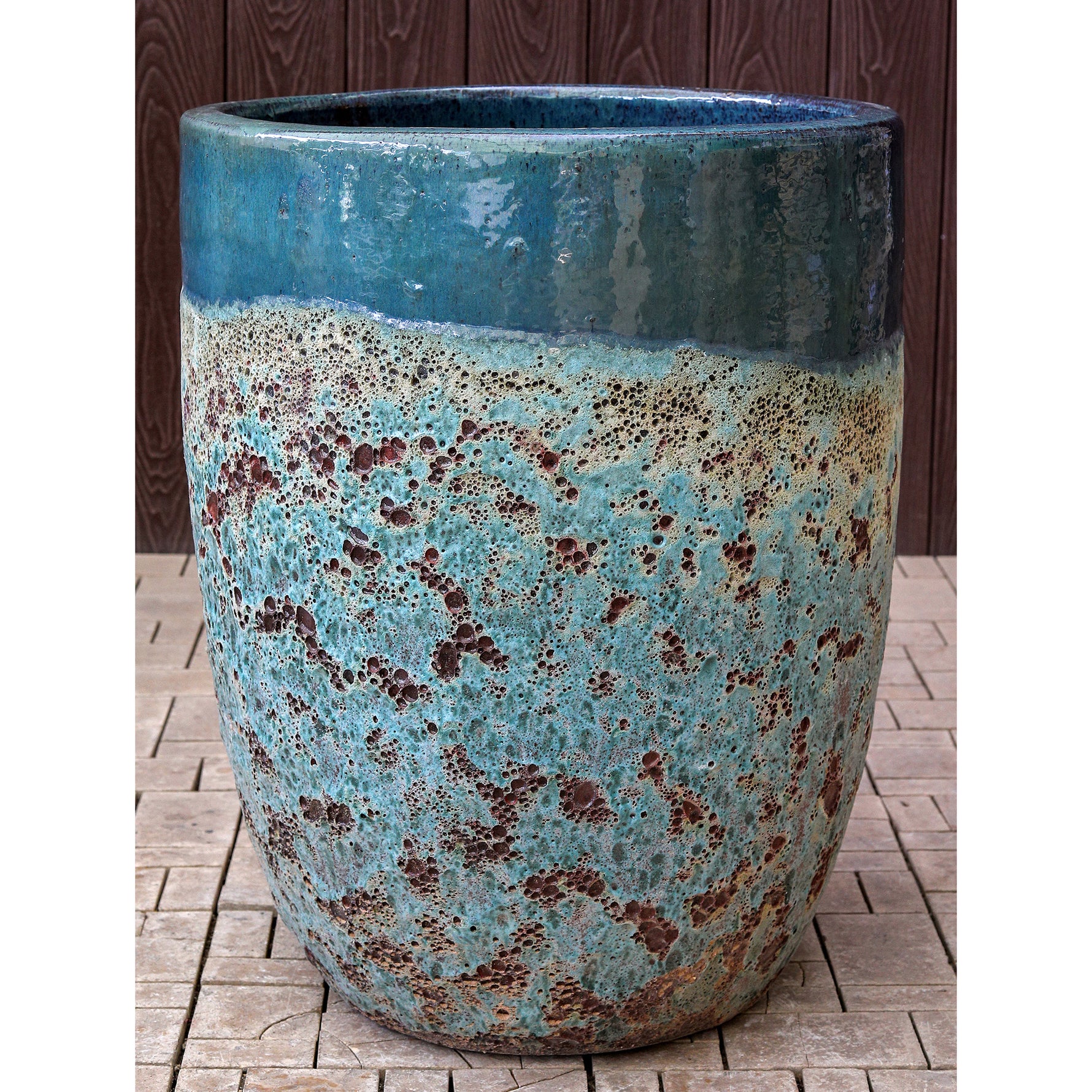 PETROLINA FALLING GREEN MIST ROUND CERAMIC POT