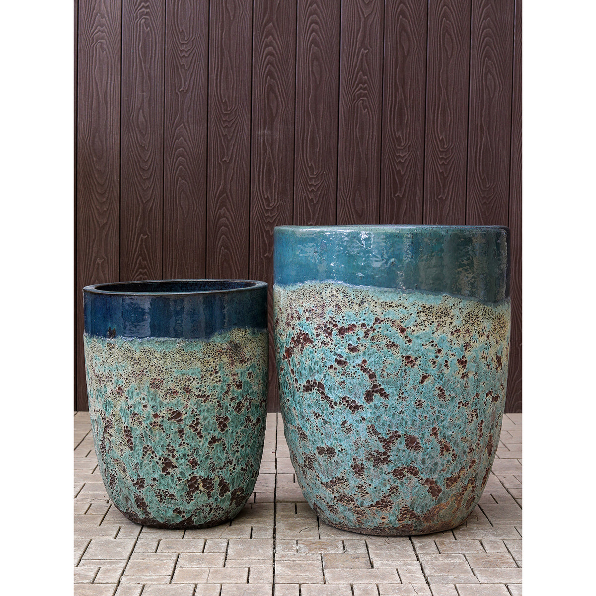 PETROLINA FALLING GREEN MIST ROUND CERAMIC POT