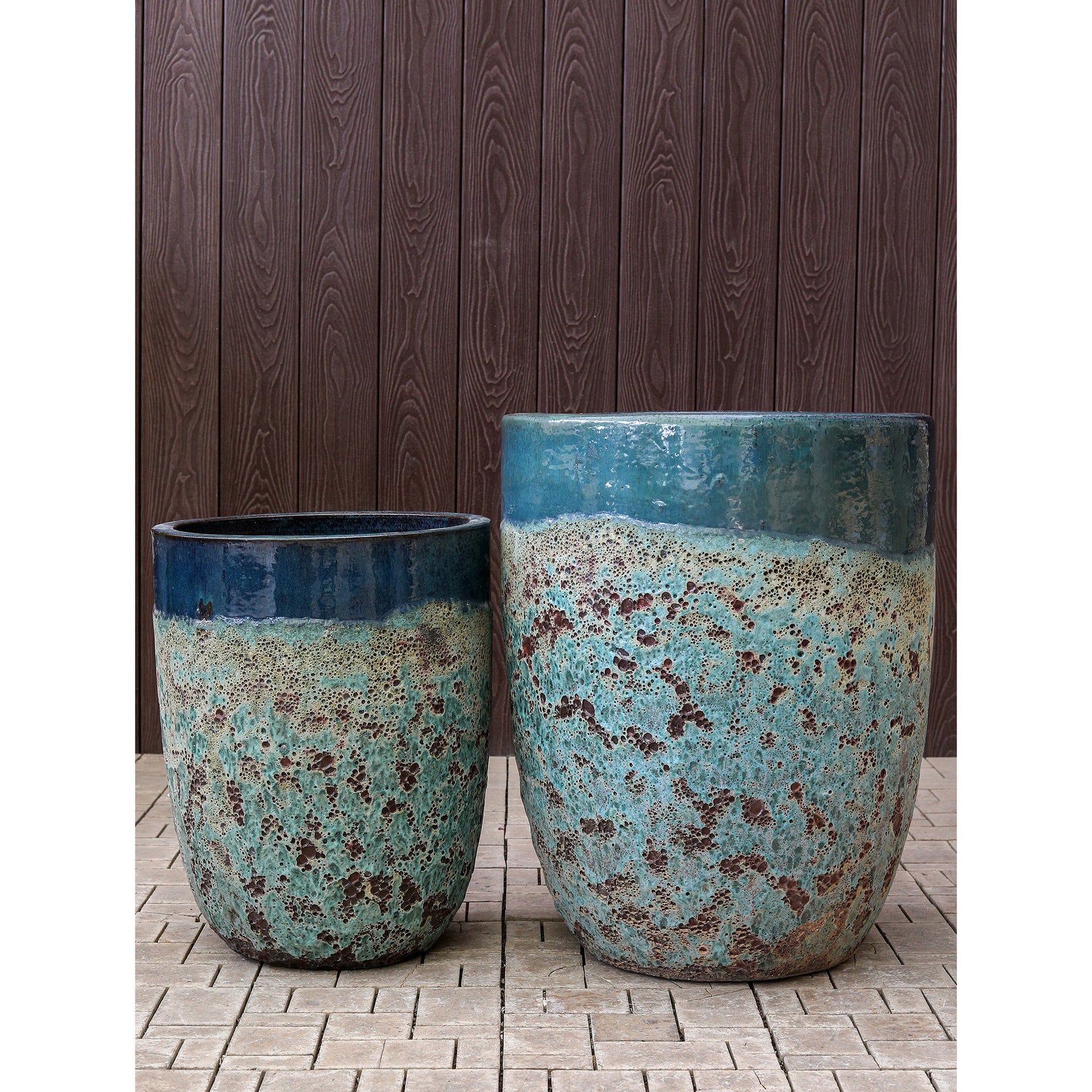 PETROLINA FALLING GREEN MIST ROUND CERAMIC POT