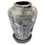 MARICA TEAL GREEN PLANTER WITH SAUCER H98 CM - حوض ماريكا تيل اخضر مميز