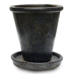 GALLEGOS ANTIQUE BUCOLIC BLUE PLANTER WITH SAUCER - حوض جاليجوس الازرق مع صحن
