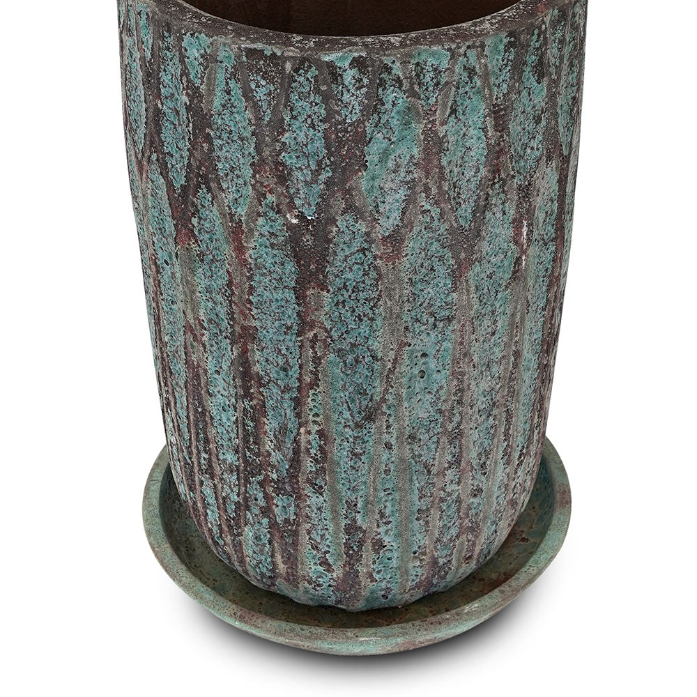 MOURA PLANTER WITH SAUCER - حوض مورا المميز