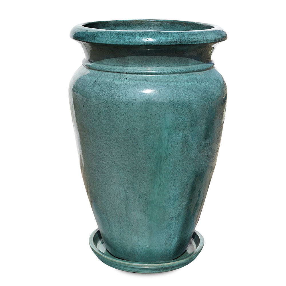 VEENDAM MISTY GREEN CERAMIC PLANTER