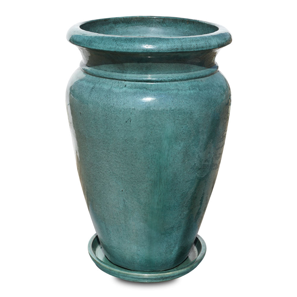 VEENDAM MISTY GREEN CERAMIC PLANTER