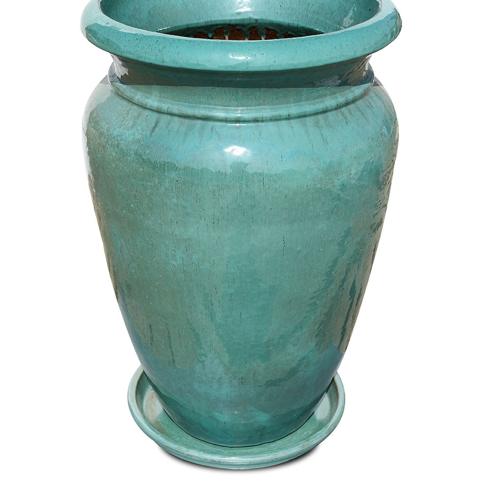 VEENDAM TURQUOISE CERAMIC PLANTER