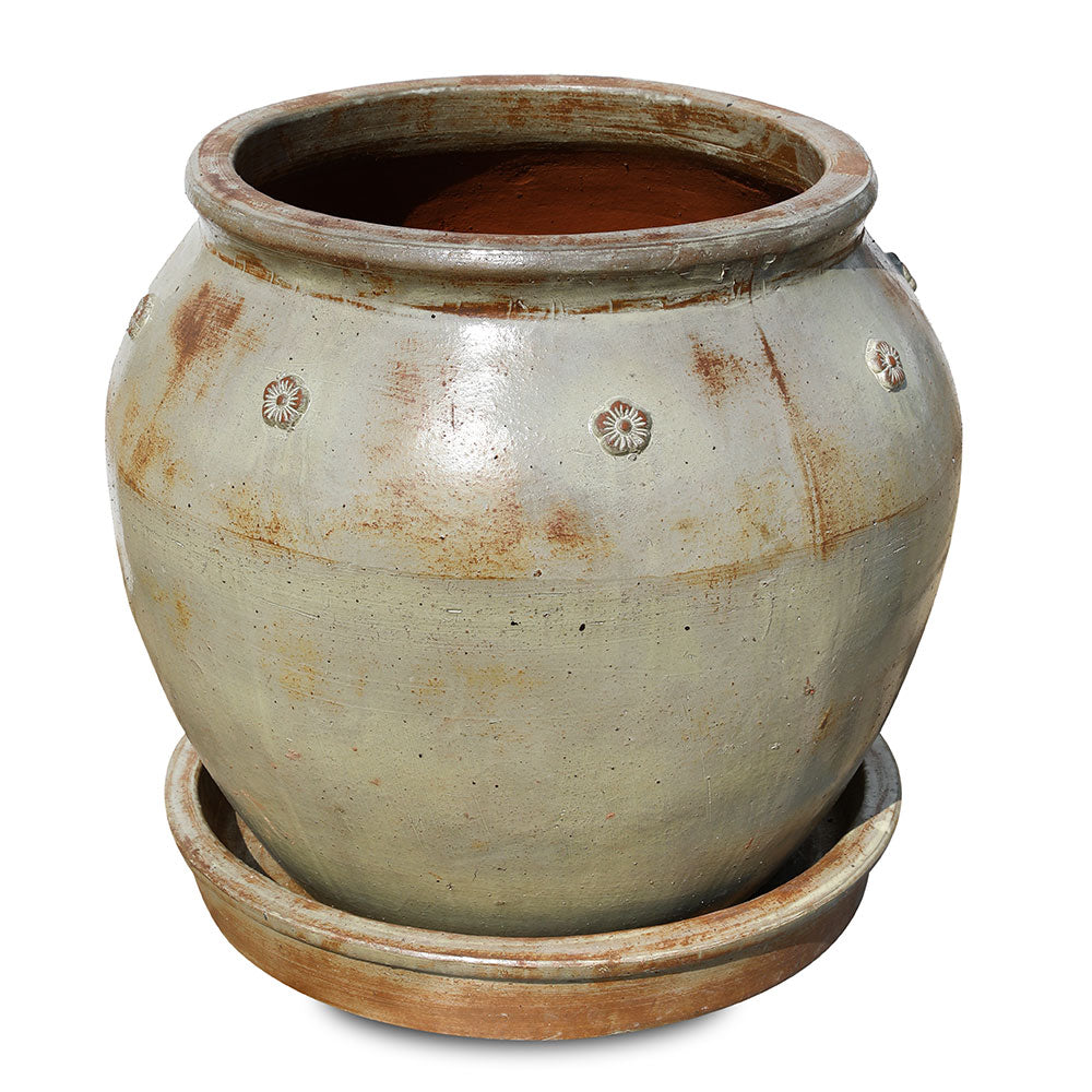 MONTFORT ANTIQUE WHITE CERAMIC PLANTER
