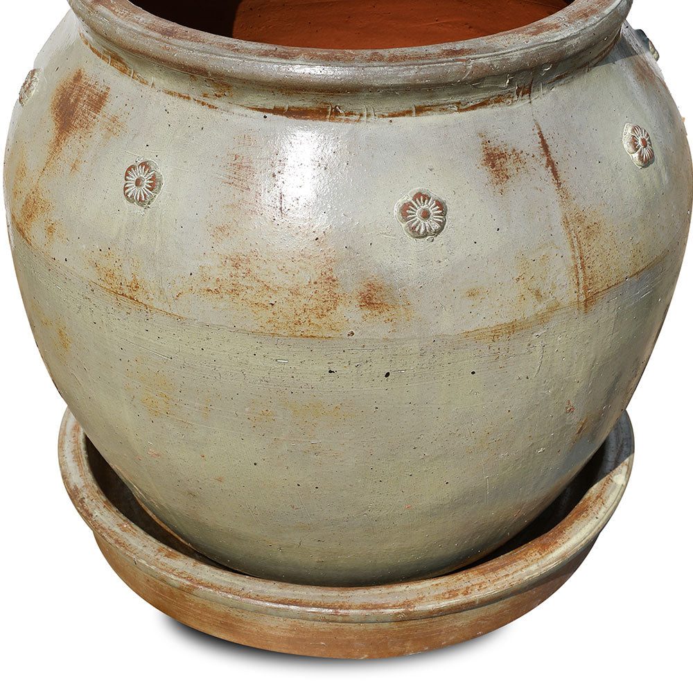 MONTFORT ANTIQUE WHITE CERAMIC PLANTER