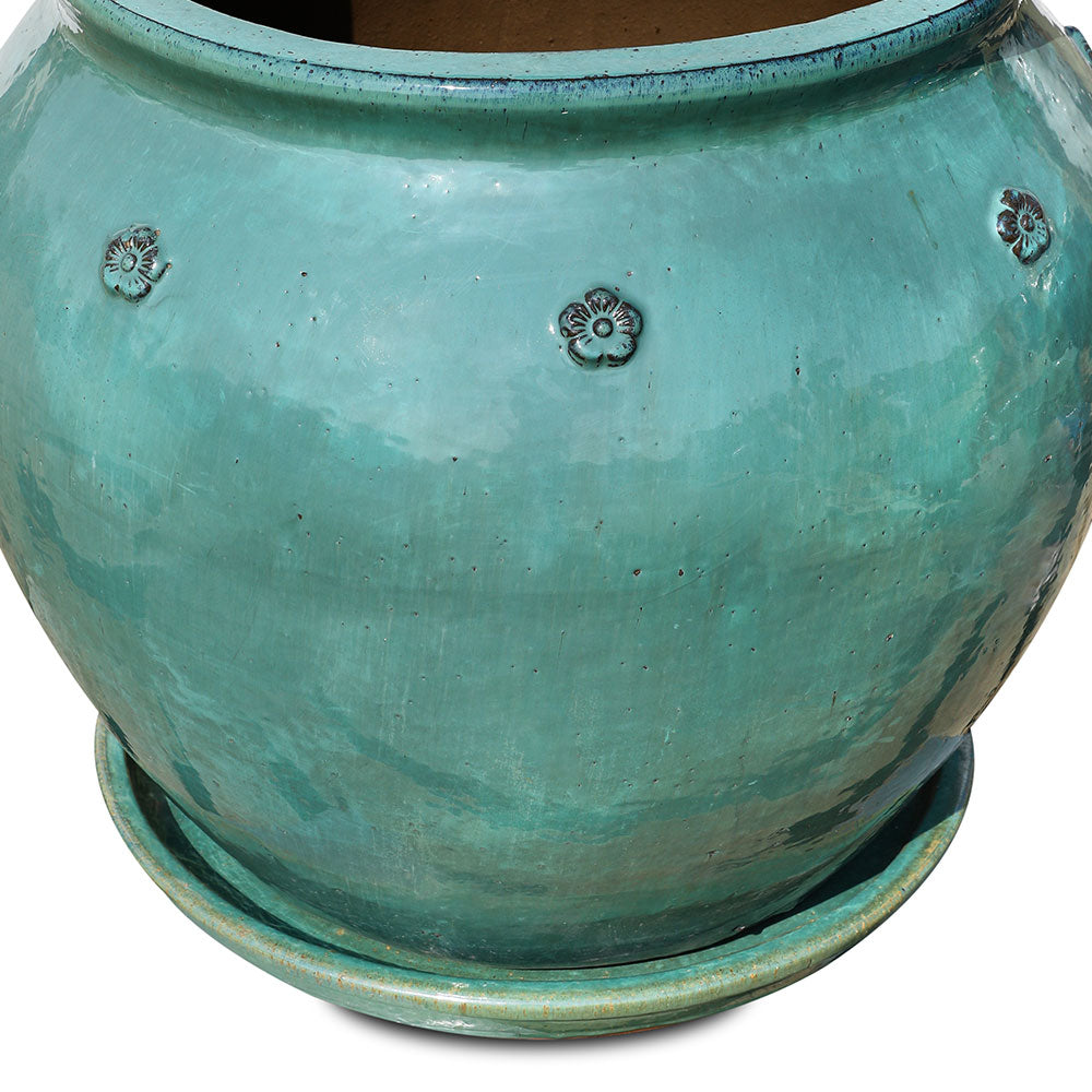 MONTFORT TURQUOISE CERAMIC PLANTER