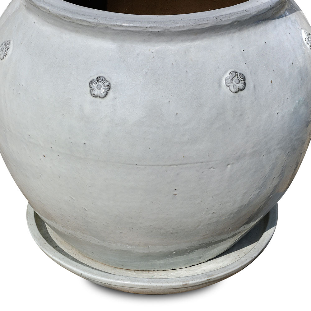 MONTFORT WHITE CERAMIC PLANTER