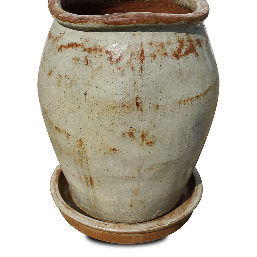 HEERLEN ANTIQUE WHITE CERAMIC PLANTER