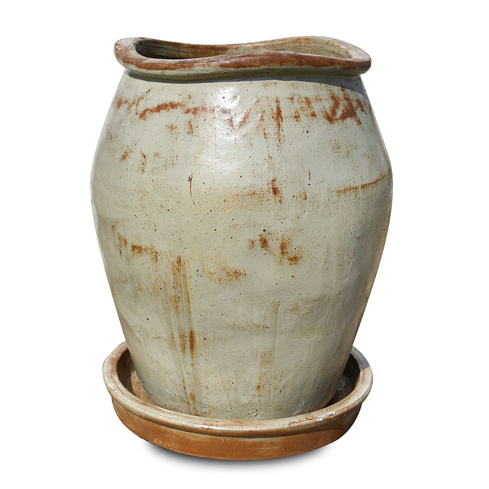 HEERLEN ANTIQUE WHITE CERAMIC PLANTER