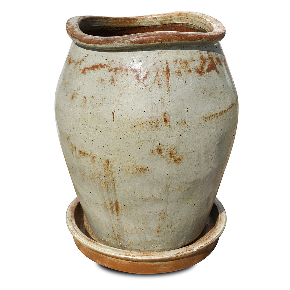HEERLEN ANTIQUE WHITE CERAMIC PLANTER