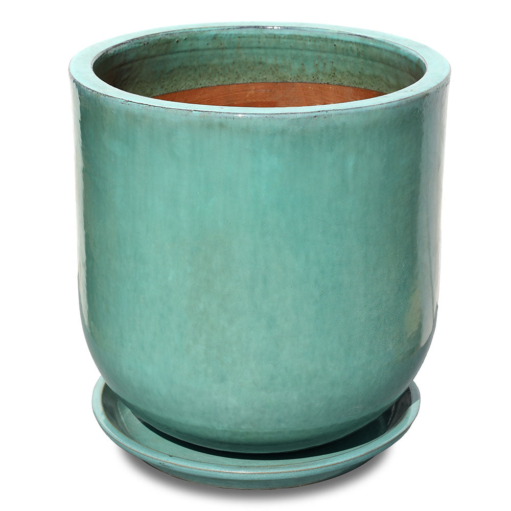 ZEIST GREEN CERAMIC PLANTER