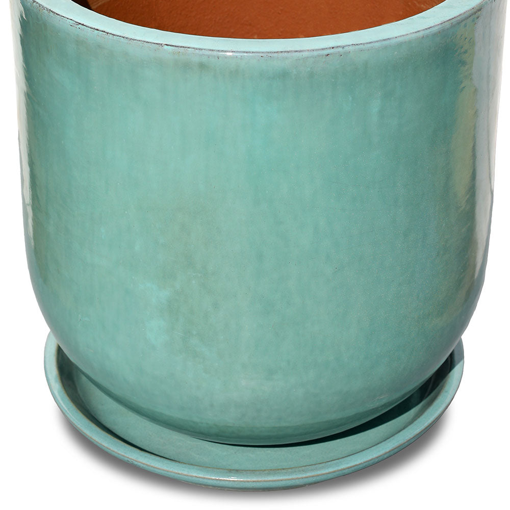 ZEIST GREEN CERAMIC PLANTER