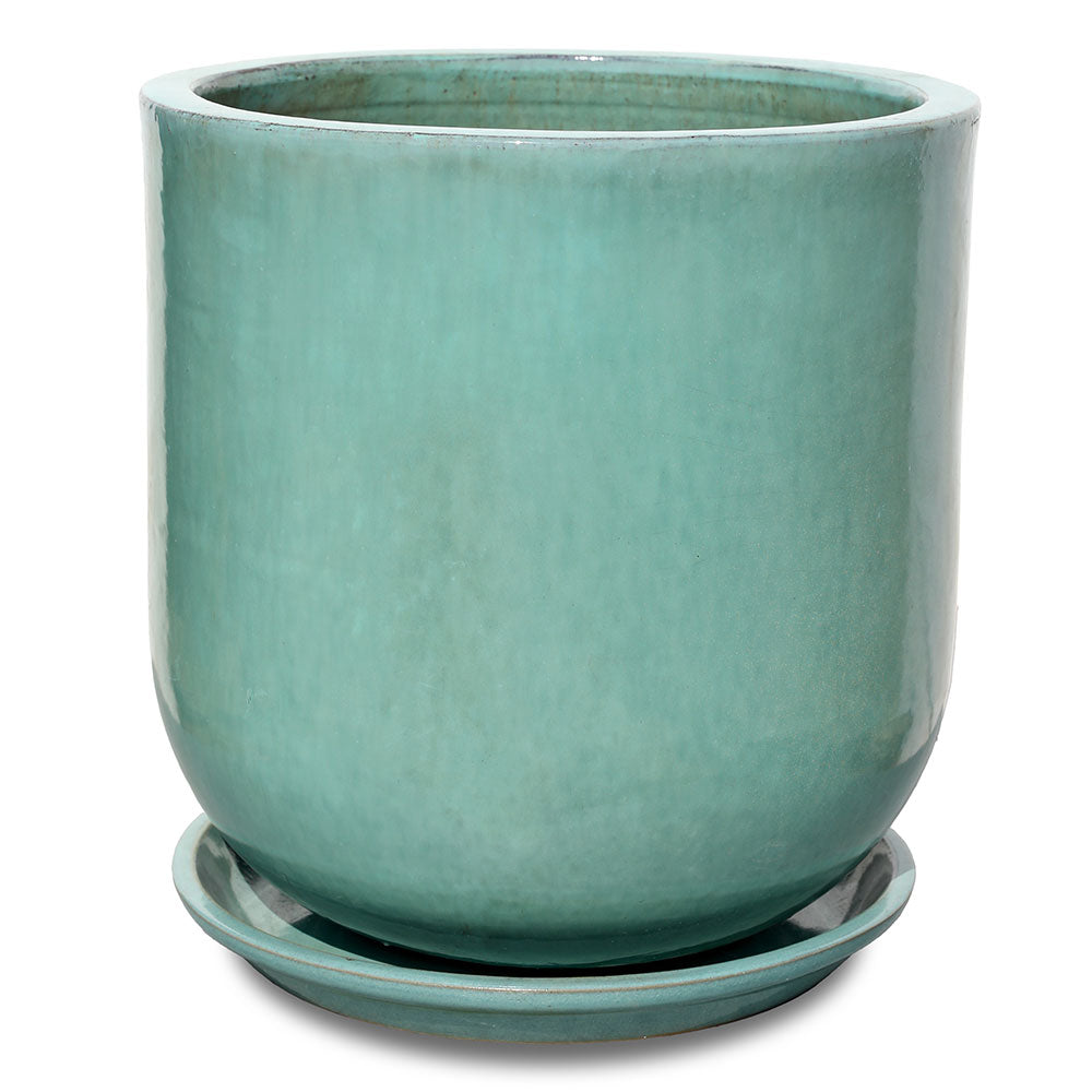 ZEIST GREEN CERAMIC PLANTER
