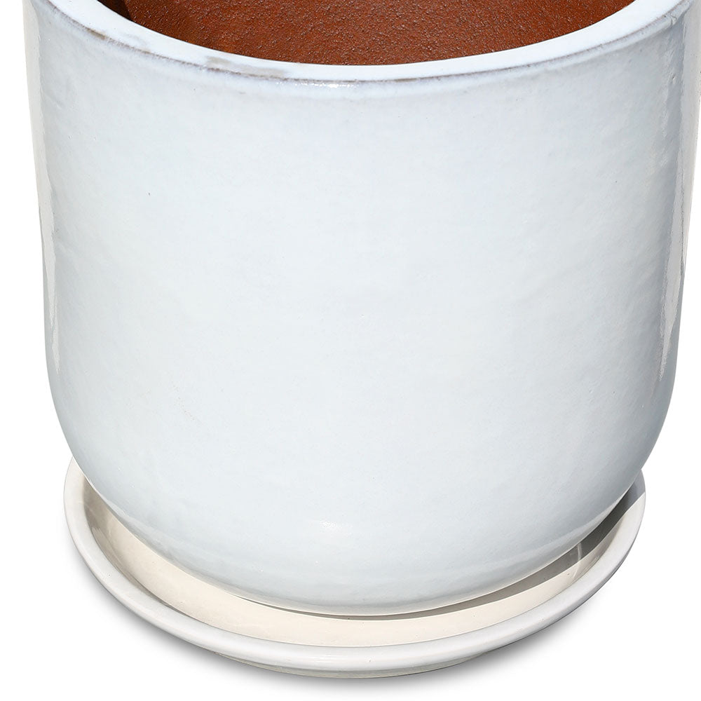 ZEIST WHITE CERAMIC PLANTER