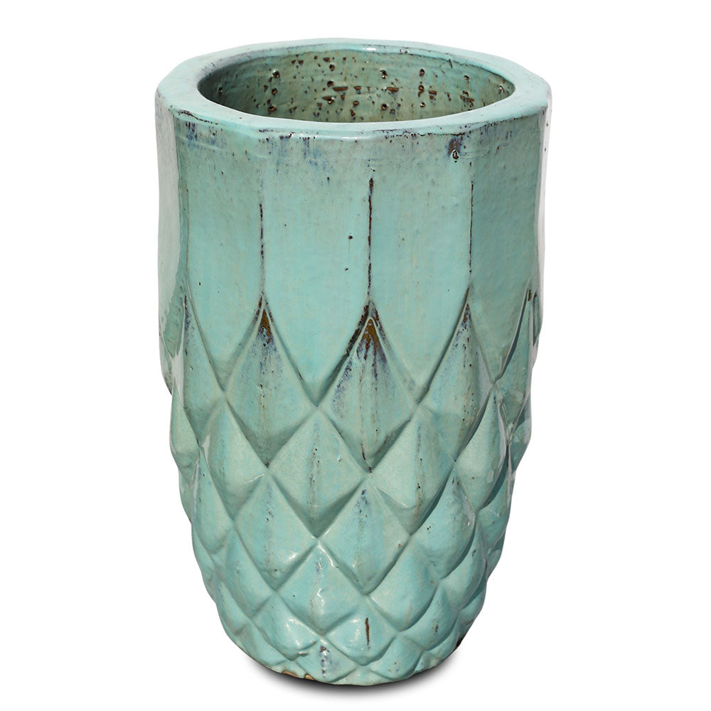 UTRECHT GREEN CERAMIC PLANTER