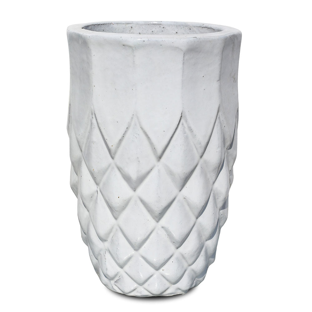 UTRECHT WHITE CERAMIC PLANTER