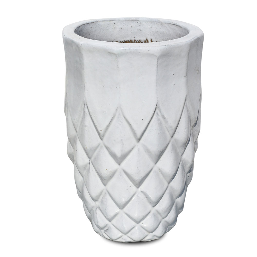 UTRECHT WHITE CERAMIC PLANTER