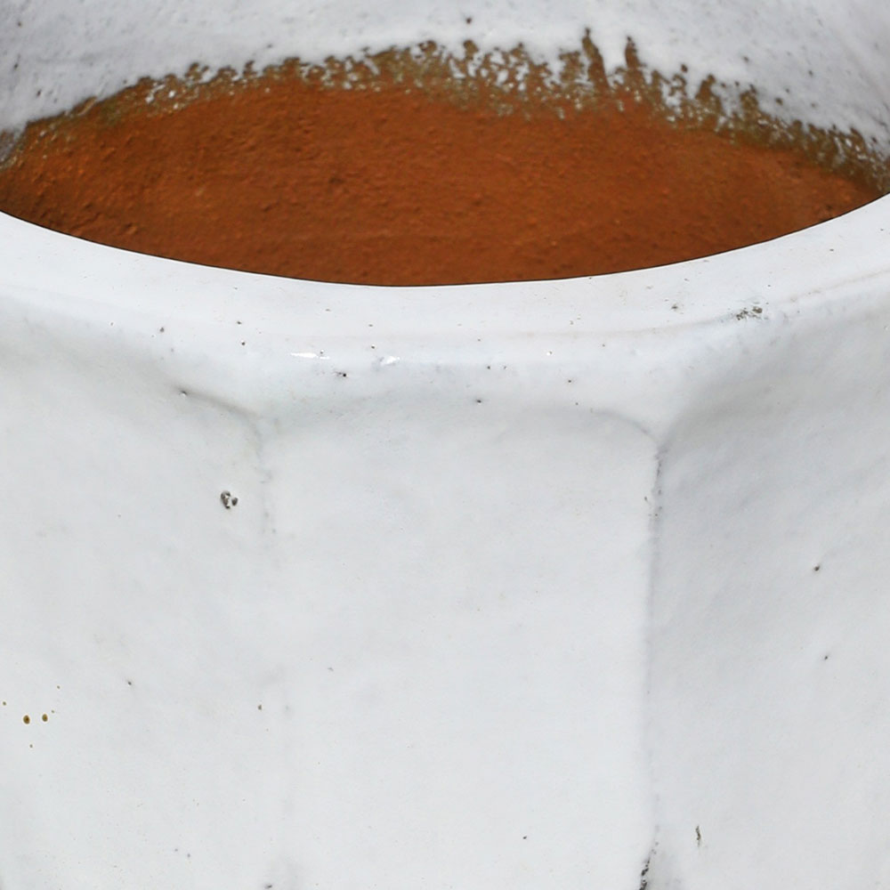 UTRECHT WHITE CERAMIC PLANTER
